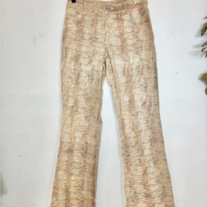 Express Textured Brown and Cream Pants size 1/2 made in Italy